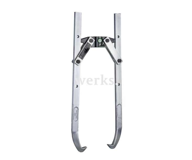 Съемник двухзахватный с поворотными захватами, диапазон зажима до 420 мм, глубина зажима 600 мм (без цилиндра с полым поршнем) KUKKO Y20-215