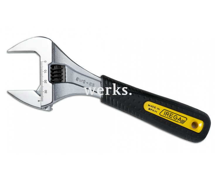 Ключ гаечный разводной хромированный с широким раскрытием губок и со шкалой 34 мм ERGOTOP Irega ERGO-SWO-92XS/CBE-6