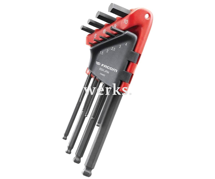 Набор штифтовых ключей HEX Facom 83SH.JP9A 9 пр. со сфер. головкой