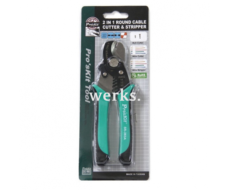 Кусачки-стриппер для круглого кабеля ProsKit SR-363A