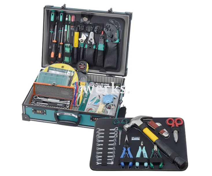 Набор инструментов "Люкс Телеком" для телекоммуникационных сетей PK-4021M