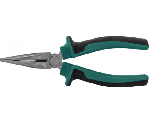 Длинногубцы изогнутые 45° с двухкомпонентными рукоятками 160 мм Jonnesway P1216