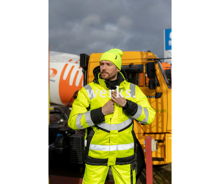 Зимняя сигнальная куртка Brodeks KW216 желтый/черный (XXL)