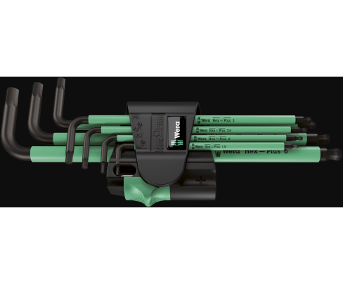 Набор Г-образных ключей, метрических, Wera 950 SPKL/7B SM Magnet BlackLaser WE-022533