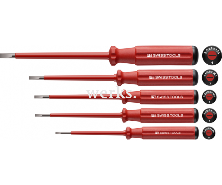Набор шлицевых диэлектрических отверток PB Swiss Tools PB 5538 5 шт.