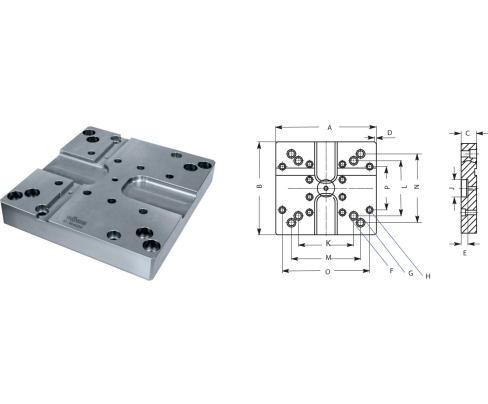 Стандартная базовая плита RKE 92 / RKE-M 92 Röhm 164018