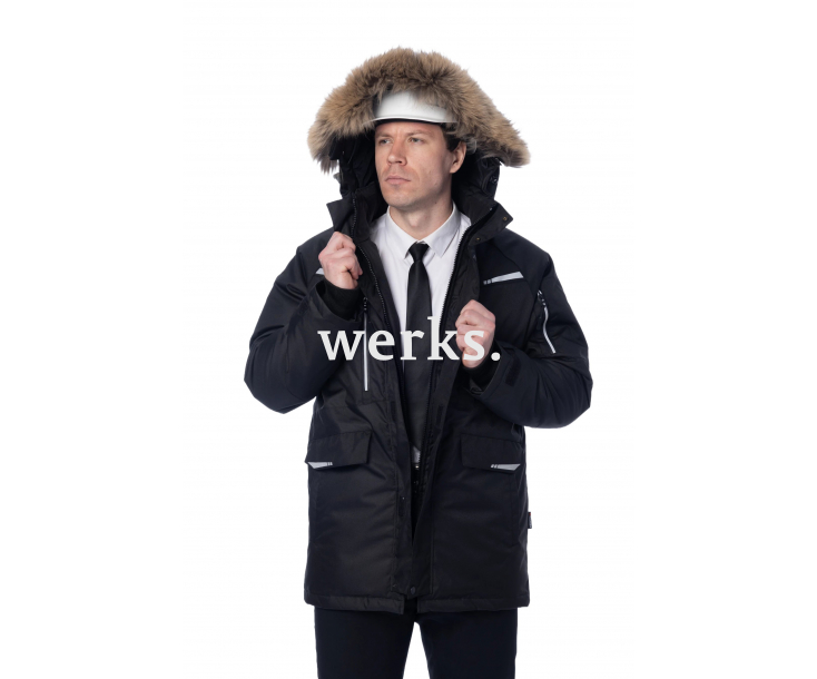 Зимняя куртка-парка Brodeks KW 215 черный с опушкой (M)