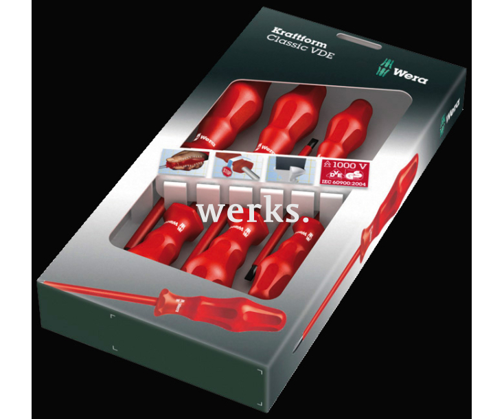 Набор отверток SL PZ Wera Kraftform Classic VDE 1760 i/65 i/6 WE-031283 изолированных