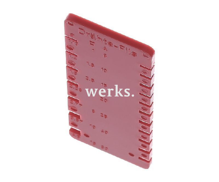 Шкала-трафарет для определения размера кабеля Cimco 140120