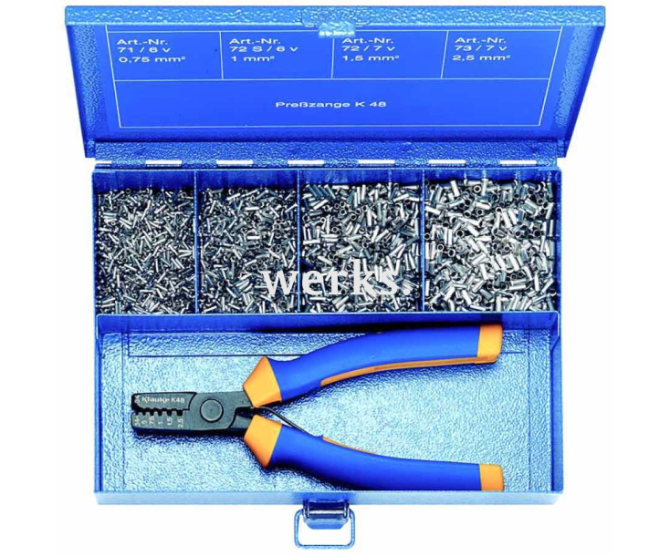 Набор втулочных наконечников с пресс-клещами Klauke KLKSK30B