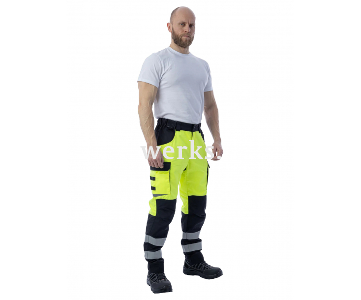 Сигнальные брюки Brodeks KS309 желтый/черный (48)