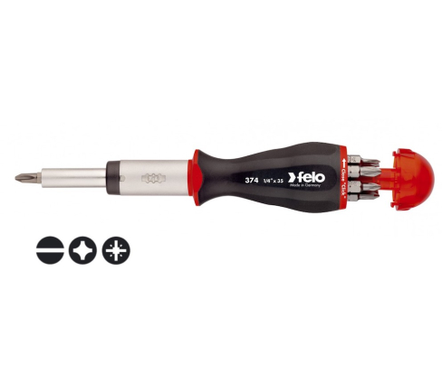 Отвертка с битами и удлинителем Felo SL PH PZ 9 предметов 37400405 реверсивная