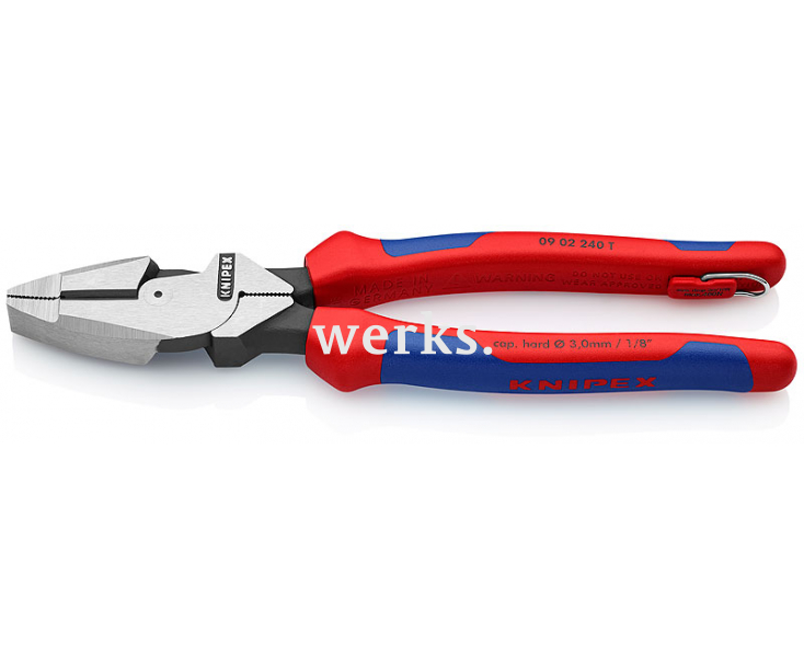 Плоскогубцы электромонтера Knipex KN-0902240T со страховочным креплением