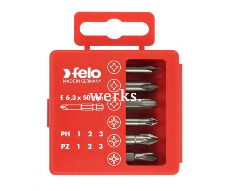 Набор Felo с битами PH PZ 6 предметов 03291516