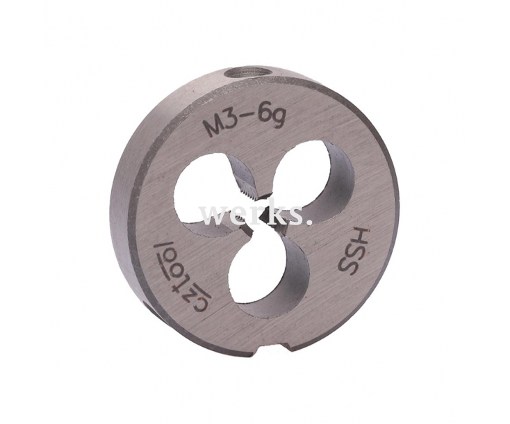 Плашка М3х0,5 HSS DIN EN 22568 6g 20х5мм Bucovice Tools 240030