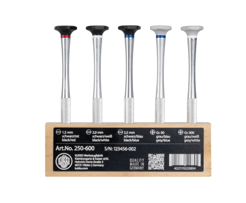 Набор отверток часовщика в деревянном футляре KUKKO 250-600