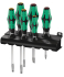Набор отверток SL PH Wera Kraftform Plus Lasertip 334 SK/6 Rack WE-007680 + подставка