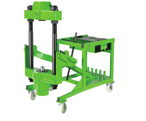 Пресс мобильный гидравлический шкворневой «AXLE» с максимальным усилием прессования 75 тонн KUKKO Y-AP-75