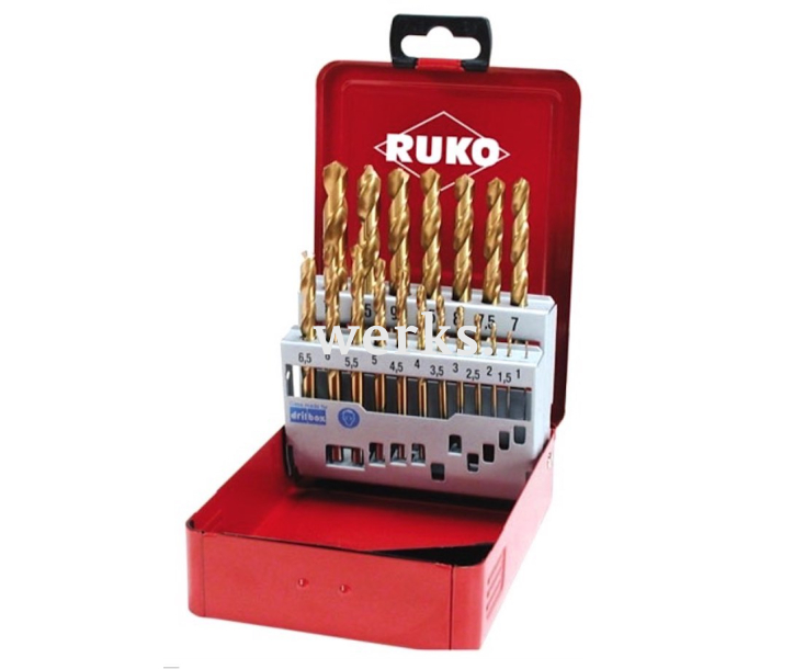 Набор сверл по металлу Ruko HSS-G TIN 1,0 - 10,0 х 0,5 мм 250214T 19 шт.