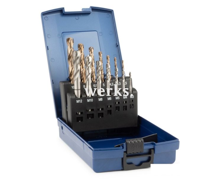 Набор машинных метчиков С/RSP35° HSSE DIN371/376 M3-M10/M12 14 предметов GSR 08403018