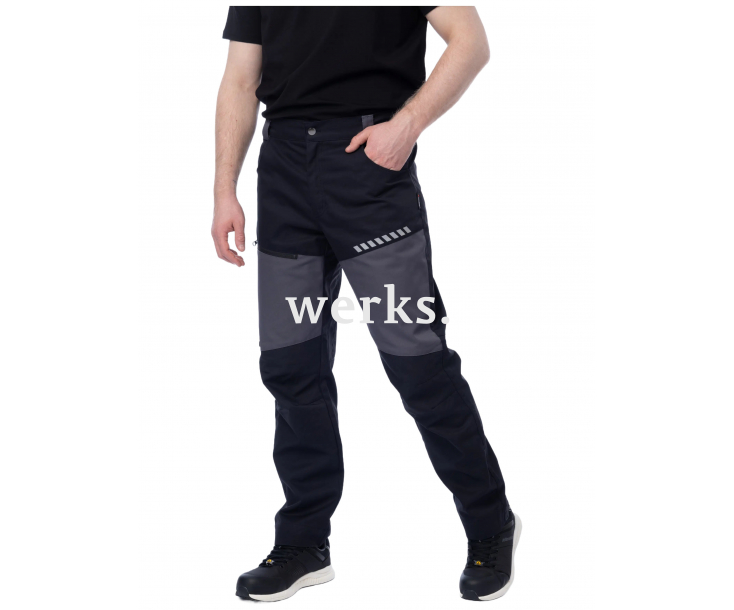 Летние брюки Brodeks KS 334 серый/черый (60)