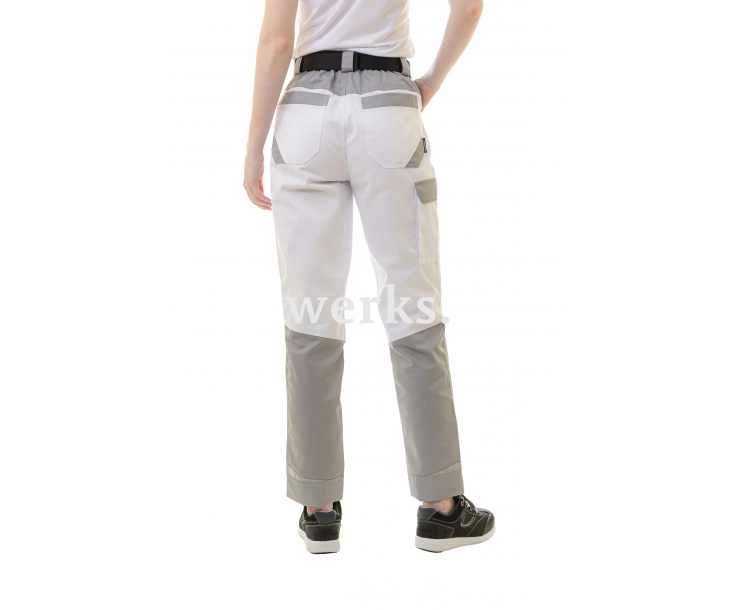 Женские рабочие брюки Brodeks KS328 белый/серый (52)