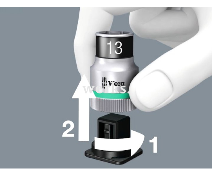 Набор торцовых головок Zyklop 1/2" 8790 HMC HF 1 с фиксирующей функцией Wera WE-004203 10 шт.