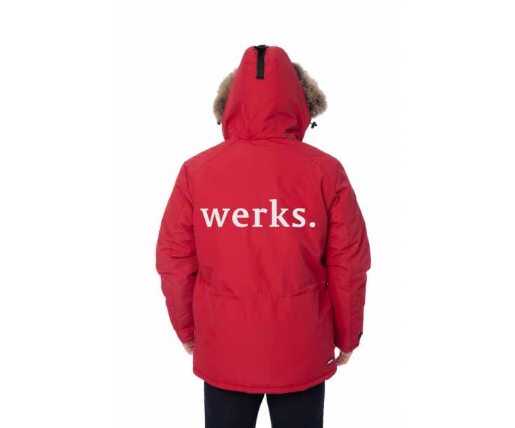 Зимняя куртка-парка Brodeks KW 204 красный с опушкой (XXXL)