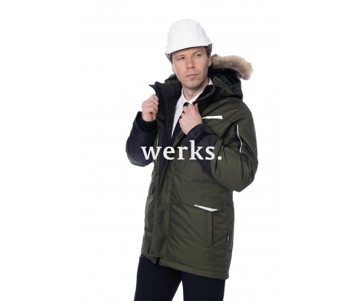 Зимняя куртка-парка Brodeks KW 215 хаки с опушкой (XL)