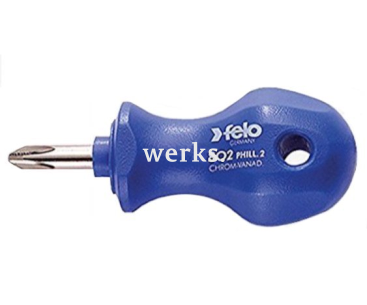 Отвертка короткая Felo серия 800 PZ2 x 25 крестовая Pozidriv 80102090