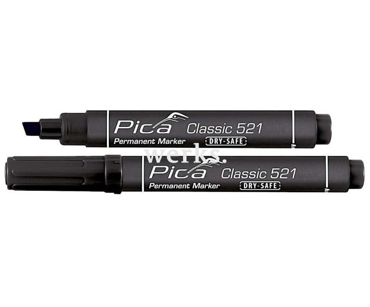 Маркер перманентный черный Dry-Safe Pica 521/46