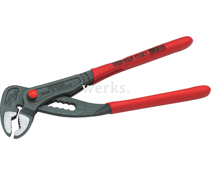 Клещи переставные Maxi MX 180 мм NWS 166-12-180 покрытие TitanFinish с обливными рукоятками