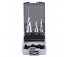 Набор ступенчатых свёрл 4-12  4-20  6-30 mm, HSSE, винтовое Werks W.8020260