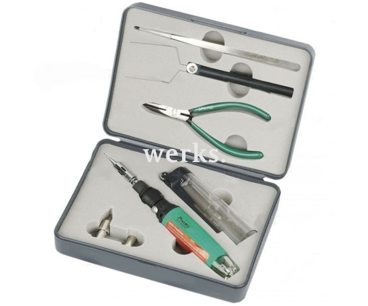 Паяльник газовый с набором инструментов ProsKit 1PK-GS300K