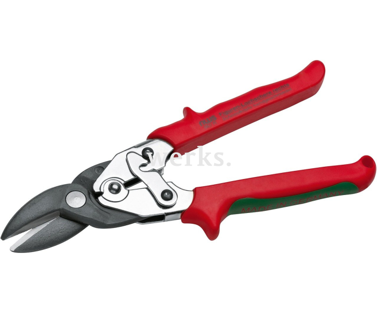 Ножницы по металлу фигурно-пробивные рычажные 250 мм NWS 067L-15-250 леворежущие