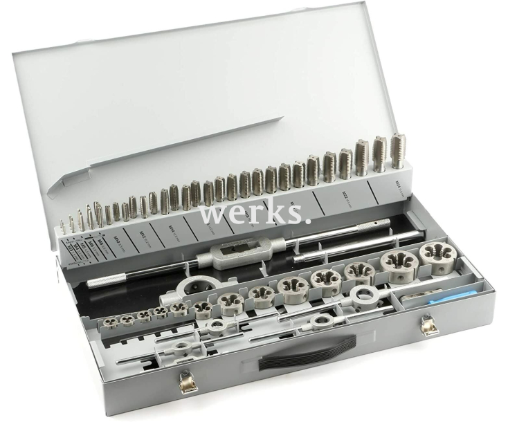 Набор ручных метчиков и плашек DIN 352/223 HSSG M3-M24 64 предмета GSR 00708110