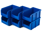 Пластиковый ящик Стелла-техник V-2-К6-синий , комплект 6 штук