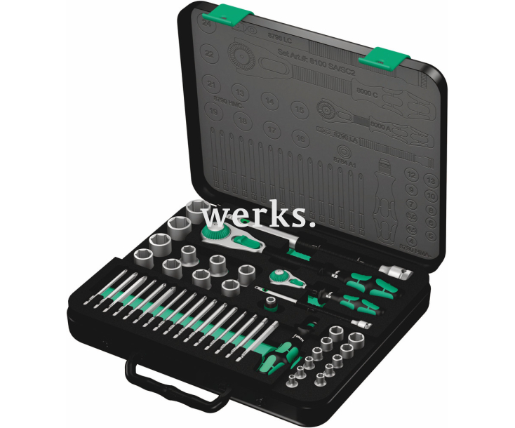 8100 SA/SC 2 Набор трещоток Zyklop Speed, 1/4 Wera WE-160785