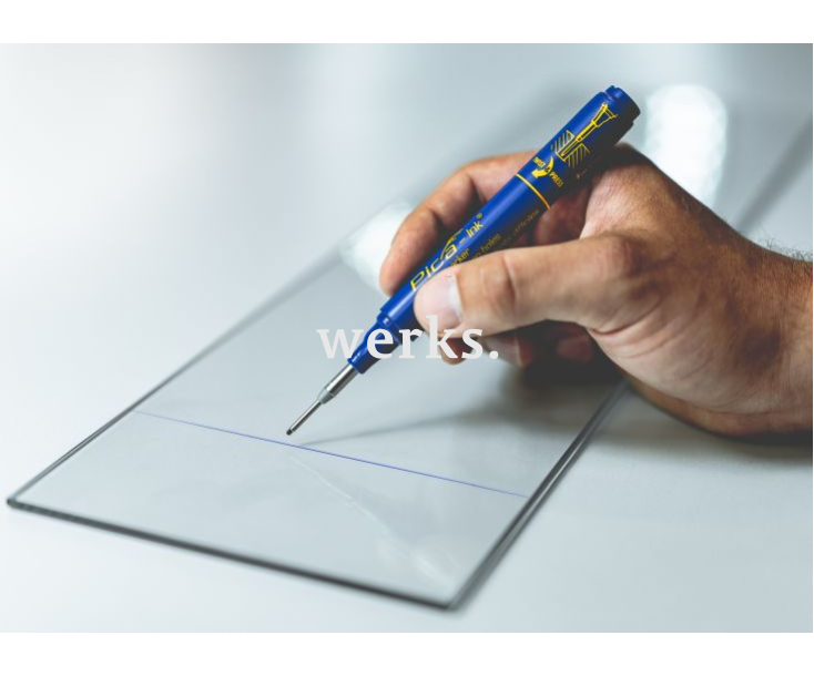 Маркер строительный Pica - Ink синий 150/41 для глубоких отверстий