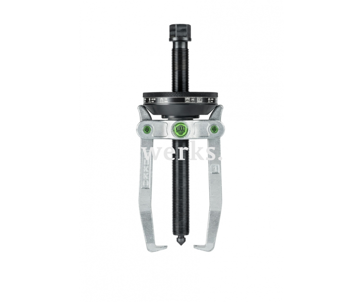 Съемник двухлапковый с коническим самоцентрирующимся захватом, диапазон зажима до 120 мм, глубина зажима 120 мм KUKKO 220-1