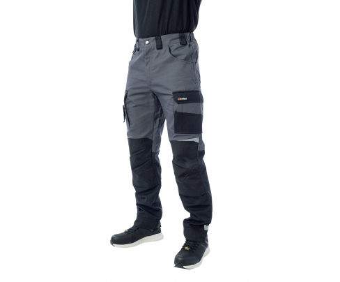 Брюки Brodeks KS302 -C 100% хлопок графит серый/черный (46)