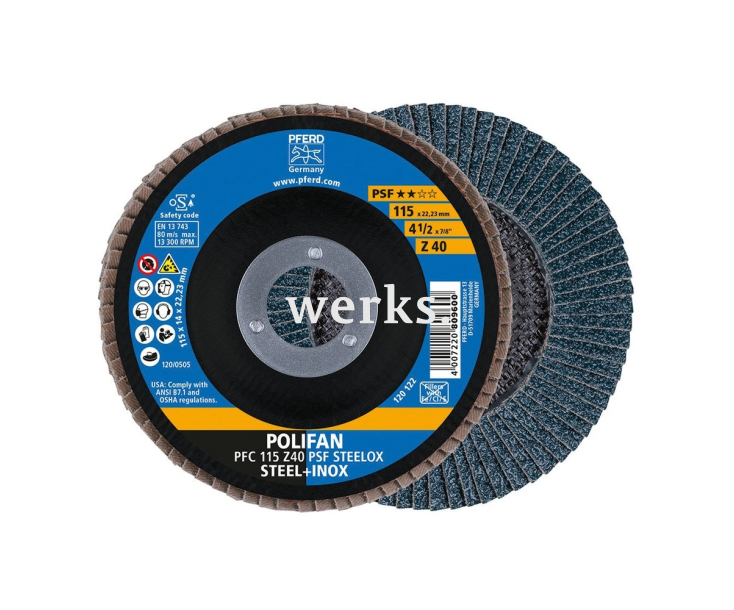 Круг шлифовальный Pferd PFC 115 Z 40 PSF STEELOX