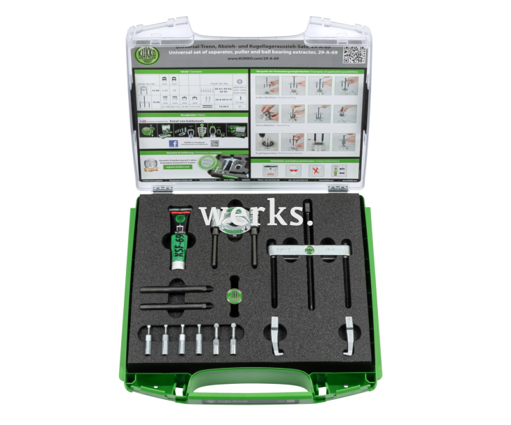 Универсальный набор для демонтажа подшипников KUKKO 29-A-69