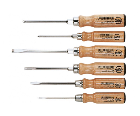 Набор отверток Wiha с деревянной ручкой 162 HK6 SO 07149 SL PH