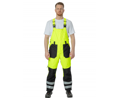 Зимний мультизащитный полукомбинезон Brodeks MW48-83В желтый/черный (L)