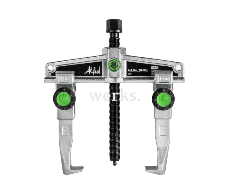 Съемник универсальный двухзахватный с быстрорегулируемыми захватами, диапазон зажима до 350 мм, глубина зажима 200 мм KUKKO 20-30x