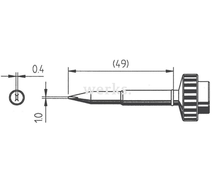 Жало прямое для паяльника TECH TOOL Ersa 612CD(LF)
