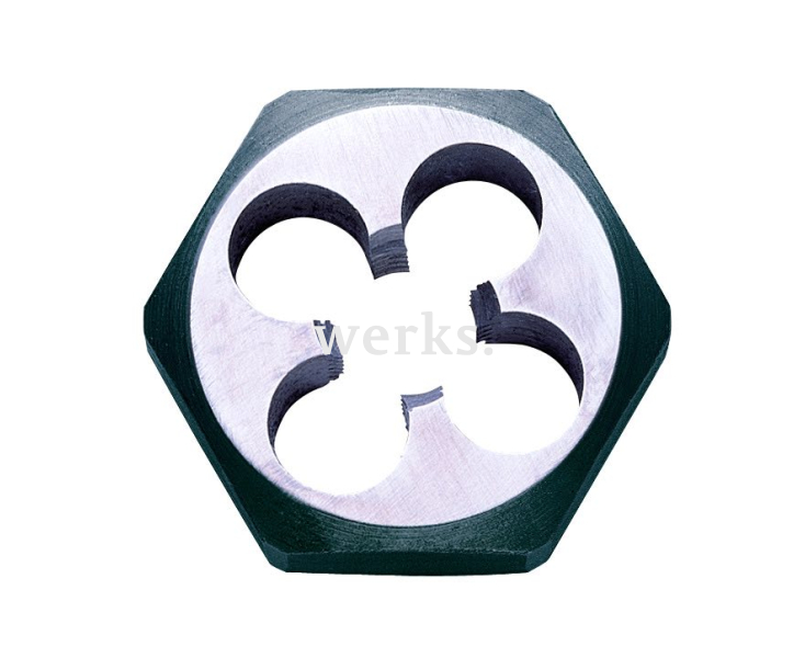 Плашка дюймовая шестигранная DIN 5158 G1 1/2" Exact GQ-04862 для трубной цилиндрической резьбы