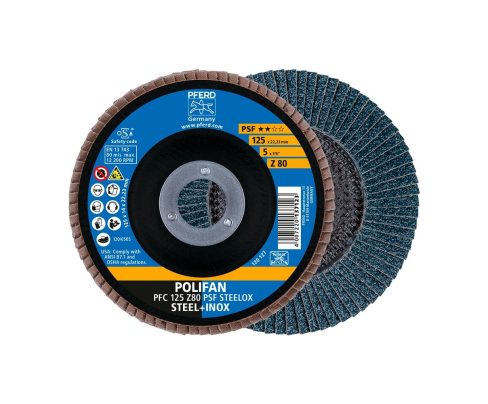 Круг шлифовальный Pferd PFC 125 Z 80 PSF STEELOX