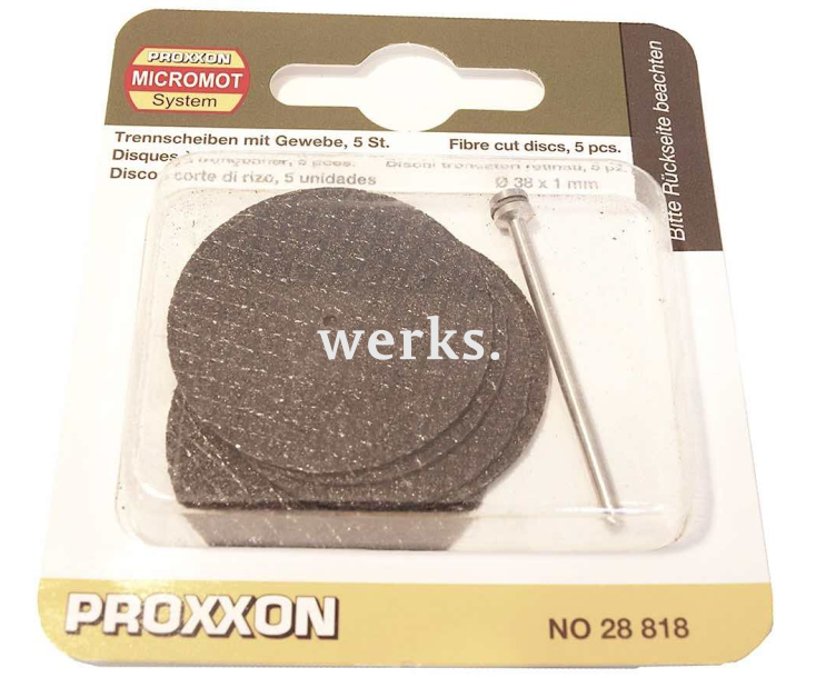 Отрезные диски армированные с дискодержателем Proxxon Ø 38 мм 28818 5 шт.